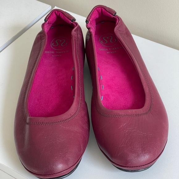 Soto Massini Milano Vegan Leather Orthotic Ballet Flats Sz 40 - Picture 4 of 16